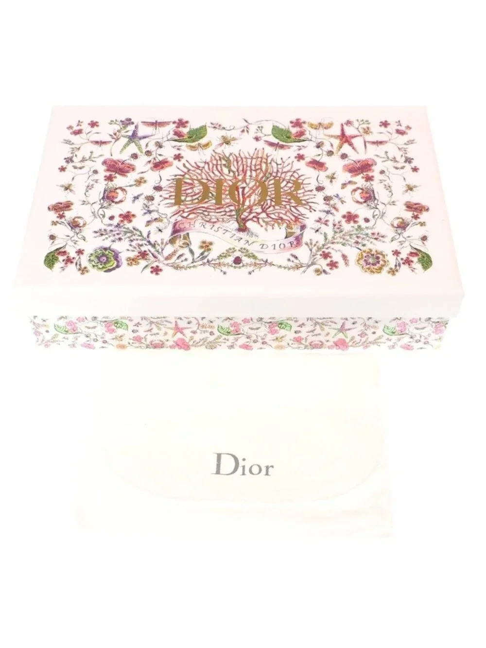 Dior Heart Dahlia Wallet Compact Bifold Coin Case Light Pink Lambskin Gold - Picture 6 of 6